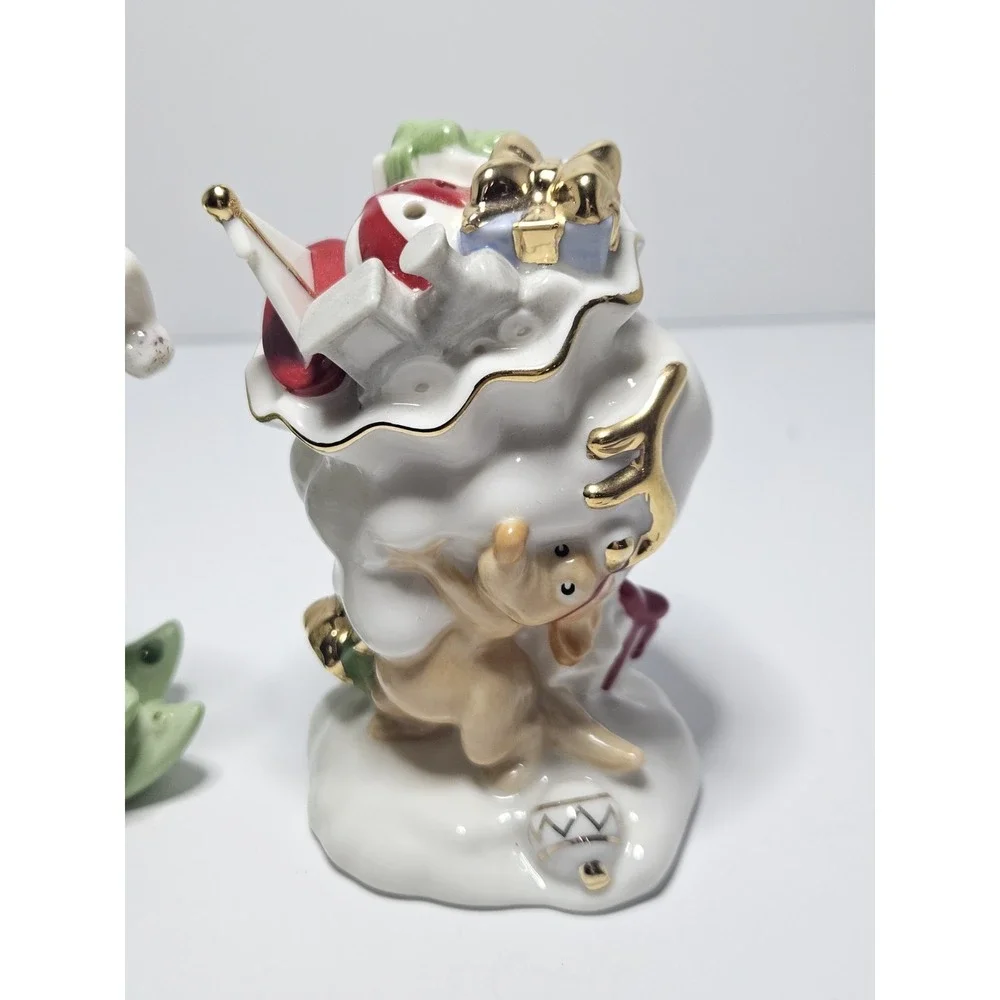 Lenox Merry Grinchmas Porcelain Salt and Pepper Shakers Set Grinch Max Christmas